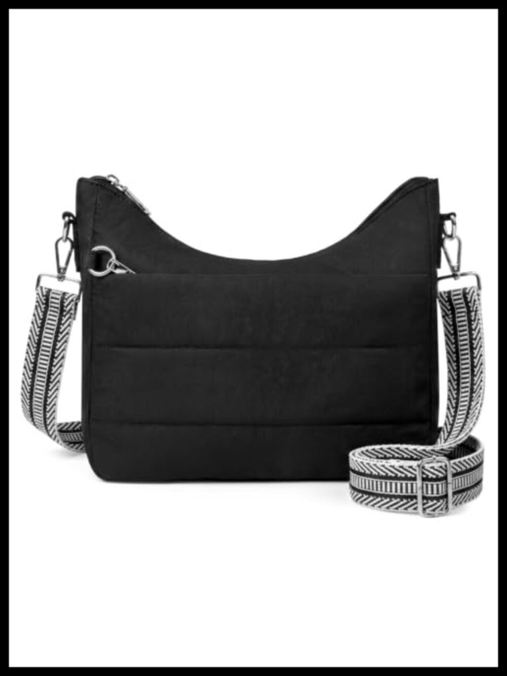 Quilted Nylon Crossbody Bag Anti Theft Hobo Shoulder Travel Purse